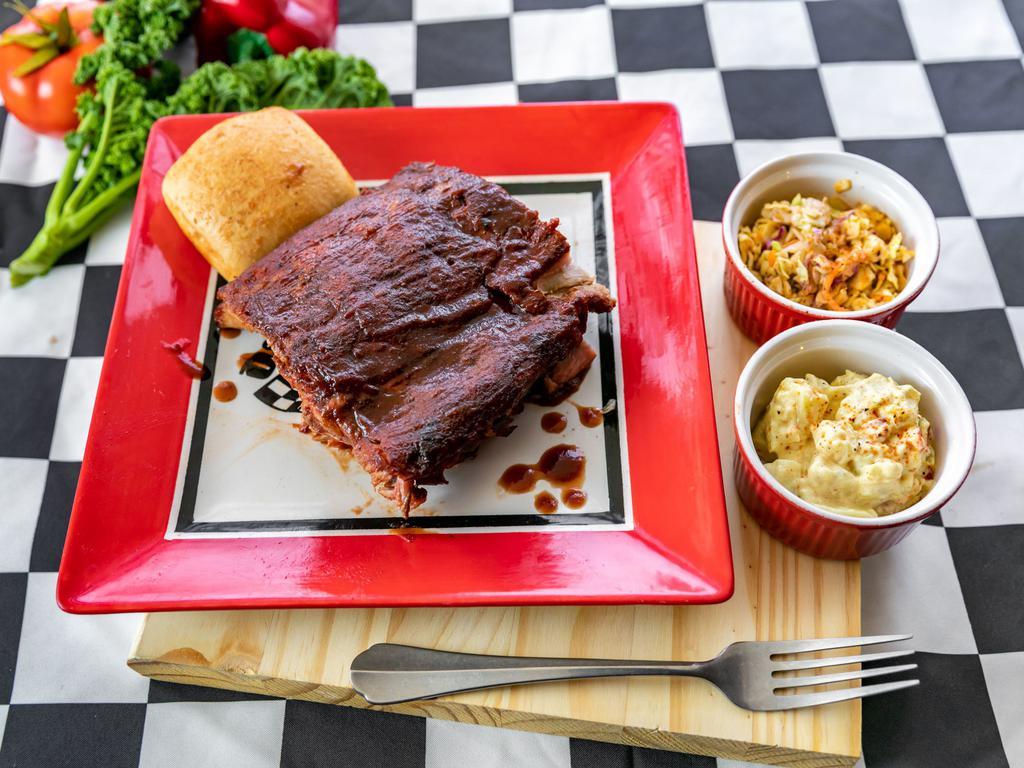 101. 4 Piece Bone Rib Plate · 4 Mouth Watering VLBBQ Baby Back Rib Bones with 1 of our Signature Sides and a choice of our Award-Winning BBQ Sauce!
