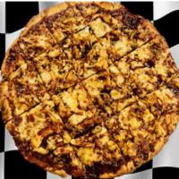 122. BBQ Chicken Pizza · 12“ BBQ pork pizza with either VLBBQ’s Award-Winning Original or Spicy BBQ Sauce, a Layer of...