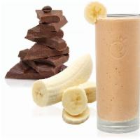 Chocolate Banana Smoothie · Chocolate hazelnut frozen yogurt with non-fat milk and banana.