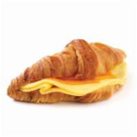 Croissant with Eggs and Cheese · 