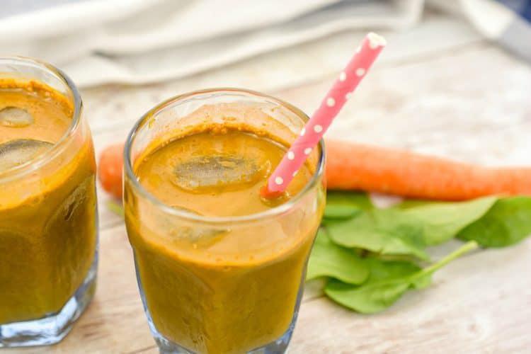 Carrot, Spinach and Cucumber Juice · 