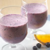 Blueberry, Pineapple, Banana and Orange Smoothie · 