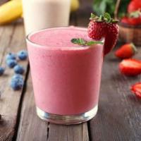 Super Berry Smoothie · Blueberry, strawberry, banana, almond milk.