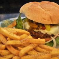 Cheeseburger Deluxe · Served with french fries 
