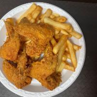 A3. Chicken Wings with French Fries · 4 pieces.