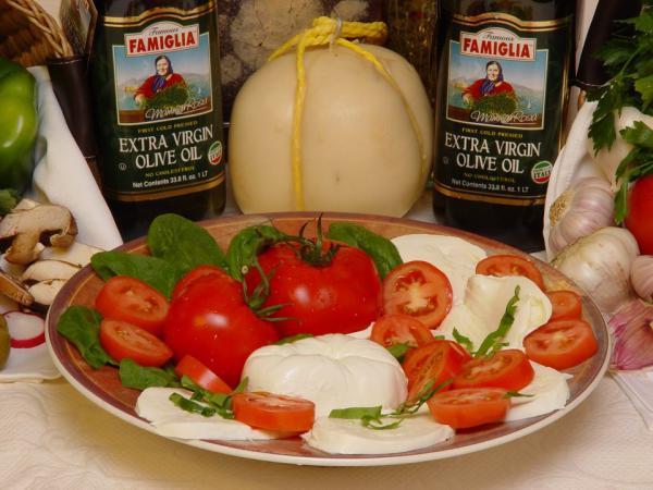 Fresh Mozzarella Salad · Fresh mozzarella, tomatoes, fresh basil with extra virgin olive oil and balsamic vinegar.