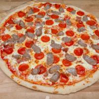 Meat Lovers Pizza · tomato sauce, mozzarella, sausage, pepperoni, meatballs