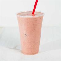 Kids Fruity Smoothie · Fruitally delicious. Apple juice, pineapple juice, non-fat vanilla frozen yogurt, strawberri...