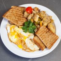 Breakfast Platter · Served with 2 eggs any style with home fries and toast.