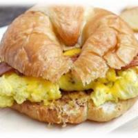 Egg and Cheese Sandwich  · Choice of Bread: Croissant, Bagel, English Muffin or Wheat Bread (Must Choose One)
Choice of...
