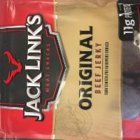 Jacklink’s · 3.25 oz. Original-sweet and hot-hickory smoked.