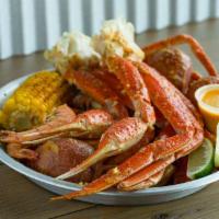 King's Platter · 2 crab. 1 lb. of snow crab, 1 lb. of ez peel shrimp with 3 potatoes and 1 corn on the cob. (...