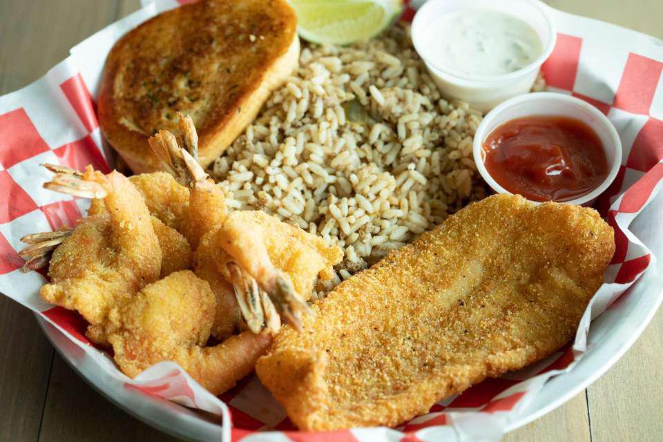 1 Fish and 3 Shrimp · Your choice of catfish or tilapia with 3 butterfly shrimps.
