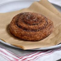 Cinnamon Bun · Croissant dough filled with cinnamon sugar & coated in cinnamon-sugar.