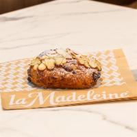 Chocolate Almond Croissant · Belgian chocolate croissant filled with rich almond cream, topped with sliced almonds and po...