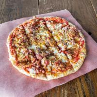 T-Rex Carnivore Pie  · Our signature delicious and hearty meat lover’s pizza which includes Italian sausage, ground...