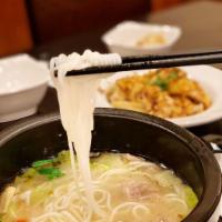 Classic Crossing Bridge Rice Noodle Soup · Soup with thin noodles made from rice flour.  