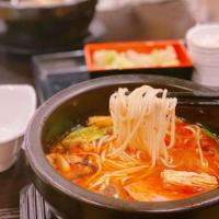 Mala Rice Noodle Soup · Soup with thin noodles made from rice flour.  