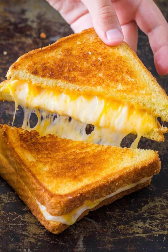 Grilled Cheese Sandwich Plain Platter · Hot sandwich filled with cheese that has been pan cooked or grilled. 