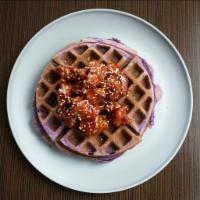 K-Chicken and Ube Waffle · Crispy Korean fried chicken (with your choice of signature sauce), ube waffle, waffle syrup ...