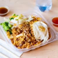Kimchi Fried Rice · Korean style stir-fried rice with kimchi and your choice of meat. Gluten-free.