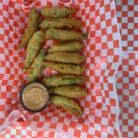  Whole Fried Okra Large  · Hand breaded with 2 sauces.