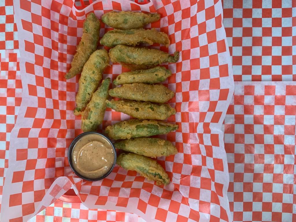  Whole Fried Okra Large  · Hand breaded with 2 sauces.