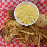  Roasted 1/4 Chicken  · Hand rubbed with spices white meat or mixed for an additional charges. Includes fries, chedd...