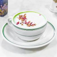 Rose Matcha Latte · Ceremonial grade matcha, rose syrup or rose water steamed into milk of your choice and rose ...