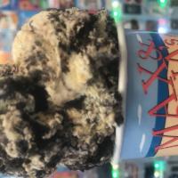 Captain Crunch Cookies and Cream Shake · Captain crunch ice cream with Oreo cookies mixed in.