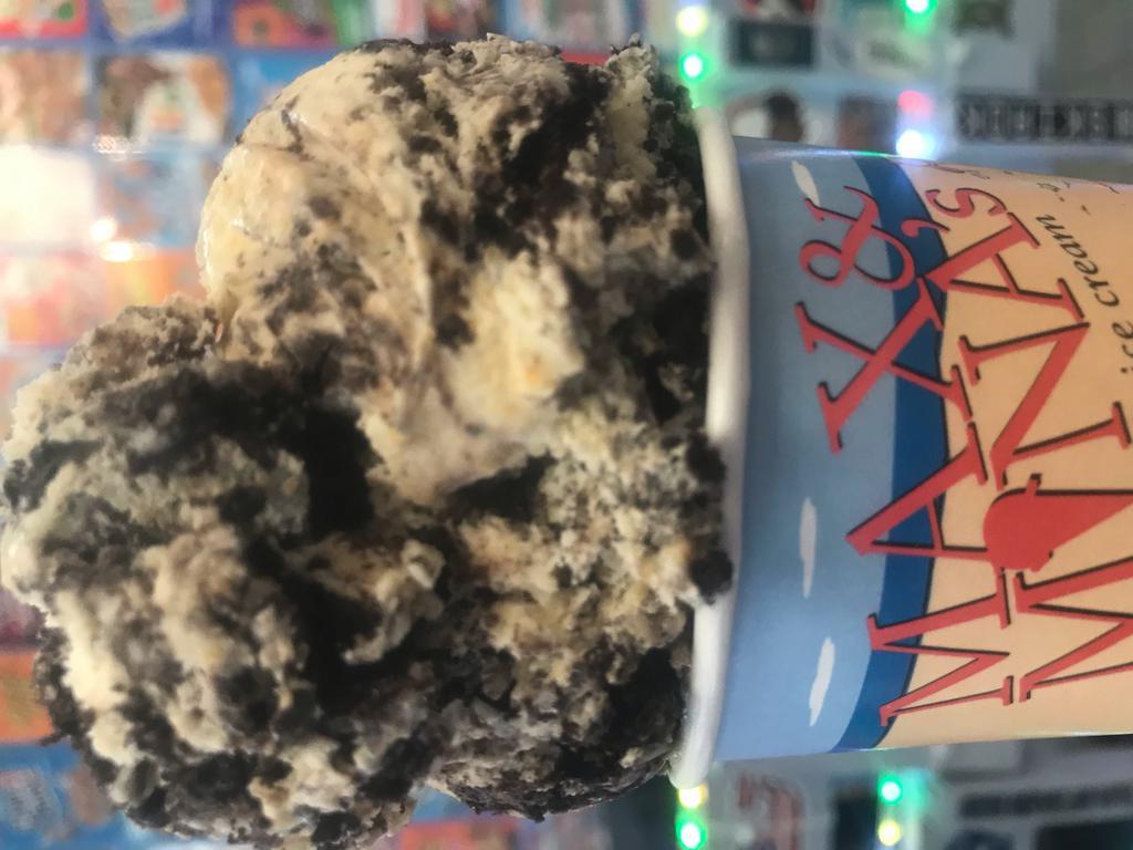 Captain Crunch Cookies and Cream Shake · Captain crunch ice cream with Oreo cookies mixed in.