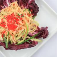 Kani Salad · Imitation crabmeat, cucumber and tobiko.