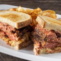 Artisan Smoked Pastrami Piled High · Piled high classically seasoned, fork-tender, and choice of rye or baguette. Add-ons are ava...