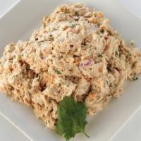 Tuna Salad (gf) · American long line albacore tuna, carrots, onion, celery, vegan mayo, dijon, lemon, salt & p...