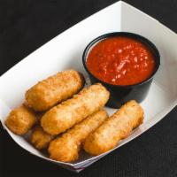 6 Mozzarella Sticks · Served with a side of marinara.