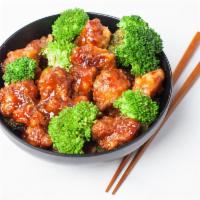 8. General Tso's Chicken · Chunk chicken lightly fried with hot bean sauce. With white rice or brown rice. Hot and spicy.