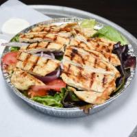 Grilled Chicken Salad · Includes dressing on the side.