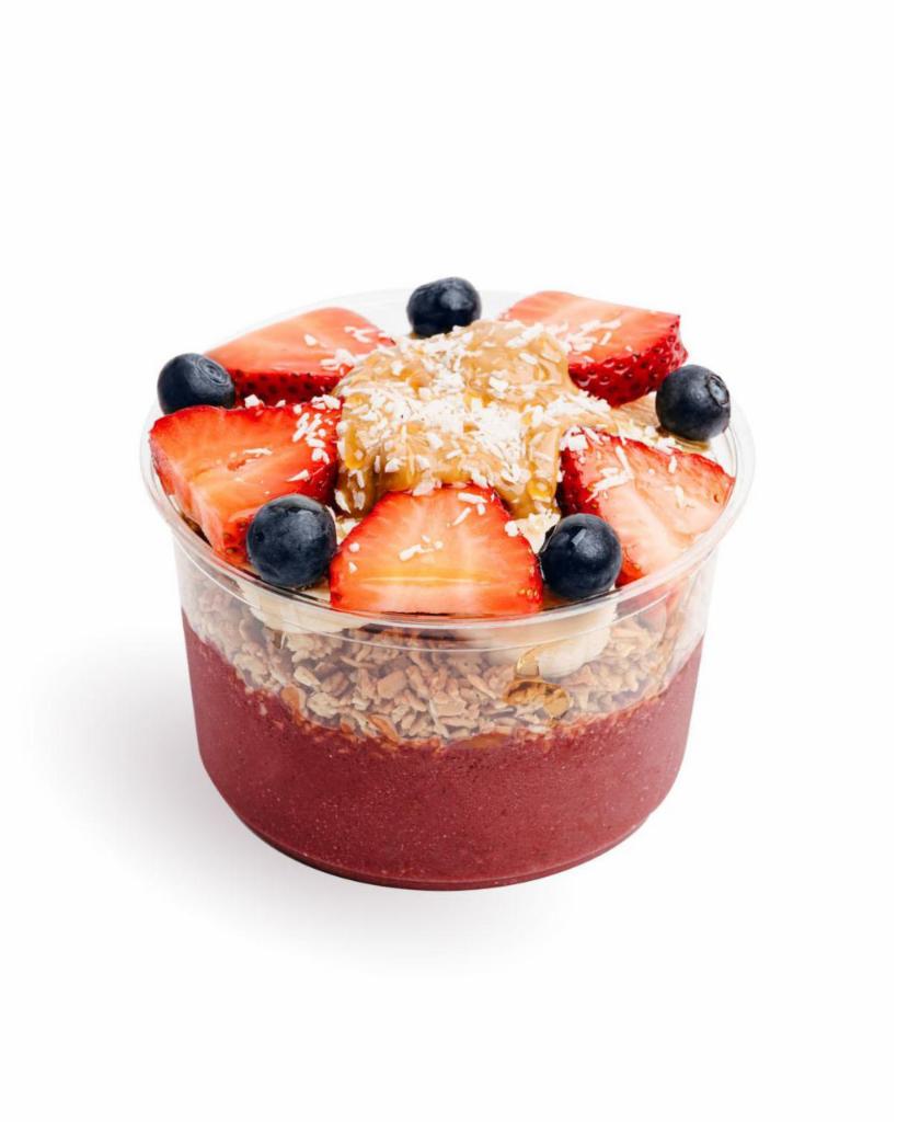 Uncle Jesse  · Original Acai topped with granola, peanut butter, banana, strawberry, blueberry, coconut, honey