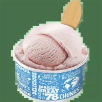 Strawberry Banana · Strawberry low fat frozen yogurt with a swirl of banana low fat frozen yogurt.