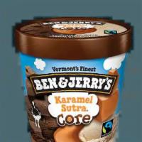 Karamel Sutra Core Pint · Chocolate & caramel ice creams with fudge chips & a soft caramel core find your way to the u...