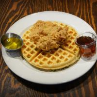 Chicken and Waffle ·  G/F Waffle served with our G/F fried chicken thighs and maple syrup. 