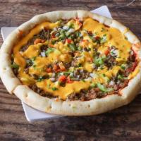 Chubby's Philly Cheesesteak Pizza · Rib eye steak, olive oil, Classico sauce, mozzarella, green peppers, red peppers, onions and...