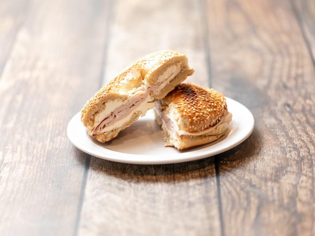 Turkey and Cream Cheese Sandwich · Served on bagel or croissant.
