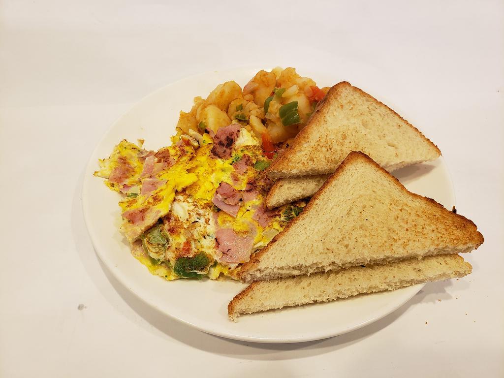 Omelette · Omelette 2 eggs served with home fries and toast.
