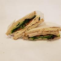 G. Delight Garden Sandwiches · Grilled chicken, fresh mozzarella, sun-dried tomato, cucumbers, arugula and balsamic vinegar...