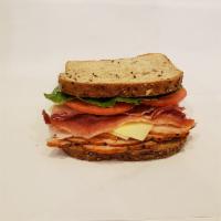Special Sandwich #16  · Times square. Peppermill turkey, Swiss, coleslaw, bacon, tomato, lettuce, Russian dressing o...