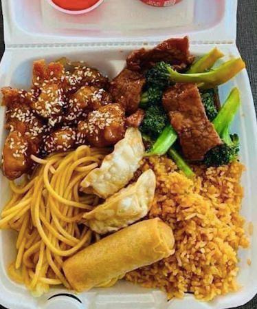 Ye Ye Combo · This combo is a specialty that allows you to have a little of it all. 1 entree of rice or noodles and 2 side entrees. Add 2 dumplings, 1 spring roll or 2 spring vegan rolls and 1 drink for no additional price.

