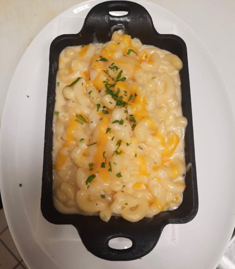 Beechers Mac & Cheese · Macaroni pasta in a cheese sauce. Add bacon for an additional charge.