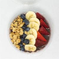 Very Bery Acai Bowl · Topped with Strawberries, Bananas, Blueberries and Granola. Acai is a superfood packed with ...