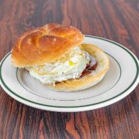 Two Egg Sandwich · Served on a roll with choice of meat.